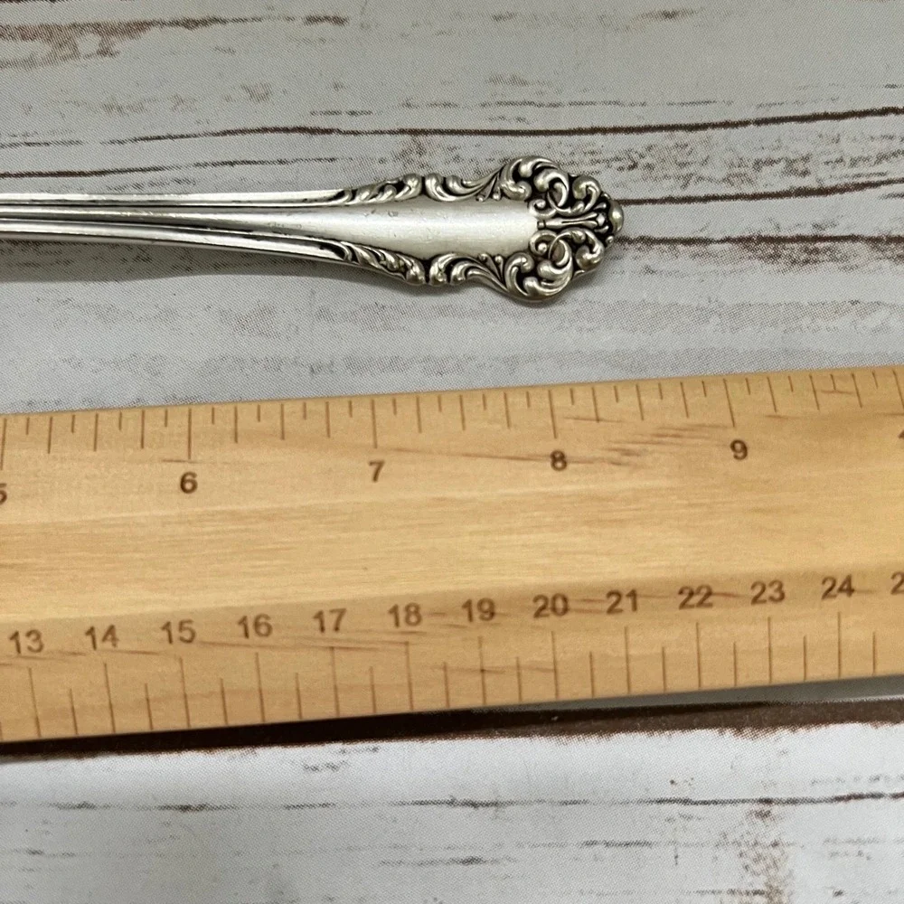 VTG 1901 Oneida Community Serving Spoon Silver Coronation Pattern 9